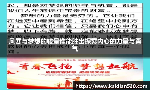 风暴与梦想的较量谁能胜出探索内心的力量与勇气